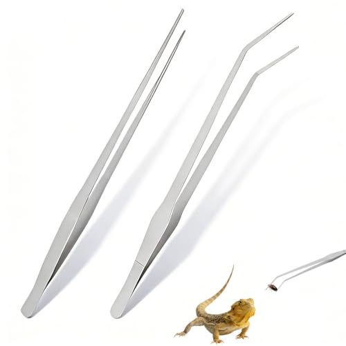 ZZHBOO Pinzetta chirurgica in acciaio inossidabile a 2 pezzi, pinzetta professionale curva per unghie, adatta per la potatura e l'alimentazione delle piante acquatiche, 27 cm