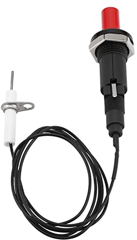 Buachois Kit Accensione Piezo 1 Uscita 2, Accenditore a Pulsante per Grill BBQ Stufa Camino Gas con Cavo 1000mm