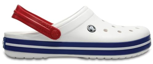 Crocs Crocband Clog Träskor unisex - vuxen, White/Blue Jean, 38/39