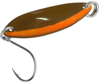 FTM Spoon Tango 1, 8g - Forellenblinker zum Spinnfischen, Forellenköder zum Spinnangeln, Blinker für Forellen, Löffelblinker, Farbe:braun/orange