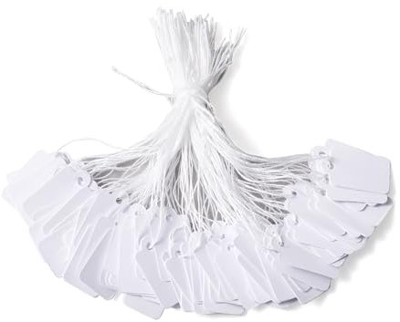 Pandahall Papier-Preisschilder 23x13mm weiß