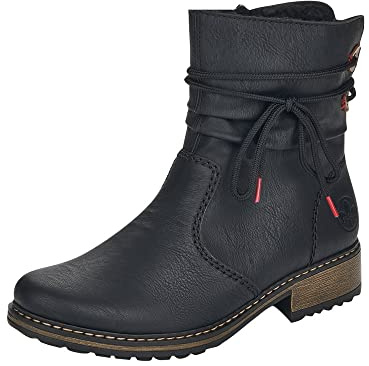 Rieker Women's Biker Boots Z68M1, Women's Ankle Boots, Black (black 01), 9.5