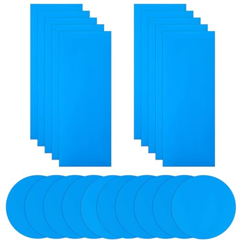 Toppe autoadesive di riparazione per piscina, 10 pezzi, set di riparazione per piscina in PVC, autoadesive per la riparazione subacquea della piscina, per letto ad acqua, piscina, barca gonfiabile