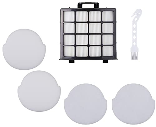 Filter Set for Shark NZ850UK / NZ850UKT / NZ860UK / NZ860UKT / AZ912UK / AZ912UKT / AZ913UK / AZ913UKT Upright Vacuum Cleaner, 1 HEPA Filters 2 Pairs Sponge Filter 1 Cleaning tool