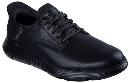 Skechers Garza – Gervin, lässige Herren-Schlupfschuhe, Schwarz/Schwarz, 42 EU