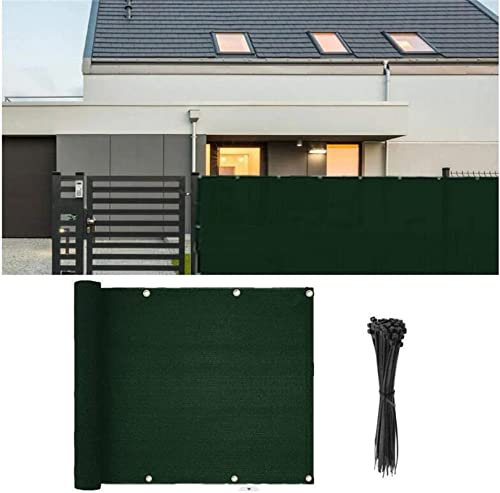 Garten-Sichtschutzzaun-Sichtschutznetz mit Kabelbindern, UV-Schutz für den Außenbereich, Balkon, Sichtschutz, Zaunabdeckung für Garten, Pool, Terrasse, Kanten-Windschutzzaun, mit Knopfloch 1*3M