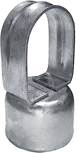 Galvanized Steel Chain Link Fence Eye Top Loop Cap (1-5/8 Post x 1-5/8 Top Rail - 2 Pack)
