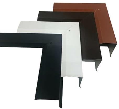 90 ° Ecke für Ortgangblech Flachdach Ortgang Dach Blech Innenwinkel 90° Zuschnitt 30 cm (Alu Natur)