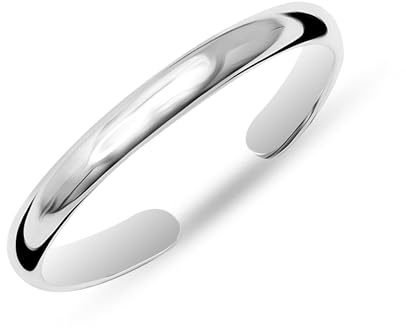 LeCalla Bagues d'orteil en argent sterling 925 pour femmes | Anneaux d'orteils classiques minimalistes à offrir - Bague d'orteil ouverte simple réglable pour femme, réglable, Argent sterling, Pas de