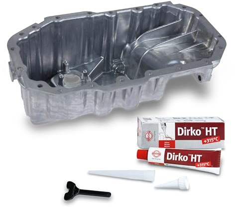 BESTPRICE ATP 1x Ölwanne inkl. 70ml Dichtstoff Dirko HT | Kompatibel mit: AUDI A1, A1 Sportback, A3, A3 Cabriolet, A3 Sportback, SEAT ALTEA, ALTEA XL, IBIZA IV, IBIZA IV SC