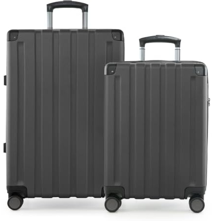 Hauptstadtkoffer Q-Damm - 2er Kofferset, Trolley-Set, TSA, Rollkoffer, Reisekoffer, (S & M), Graphite