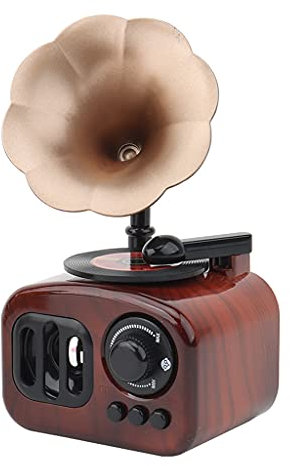 X-Institute Vintage Phonograph-Form, aufziehbare Spieluhr für kreatives Grammophon-Mechanismus, musikalisches Geschenk, Zuhause D