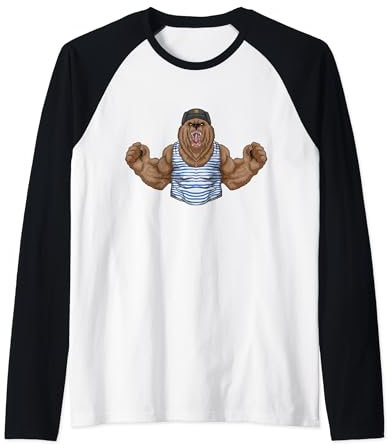 Russia dono martello e falce orso russo Russia Maglia con Maniche Raglan