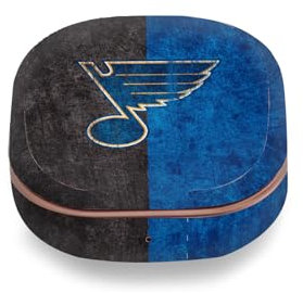 Head Case Designs Offizielle NHL Halb beunruhigt St Louis Blues Vinyl Haut Aufkleber Abziehbild Abdeckung kompatibel mit Buds Live/Buds Pro / Buds2