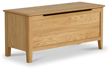 RoselandFurniture Saxon Oak Blanket Box for Bedroom