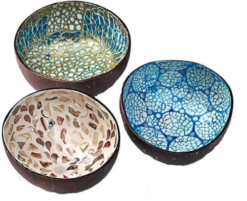 Cuenco para llaves, bandeja de almacenamiento de llaves de entrada, cuenco decorativo de coco, plato para llaves, cuencos de concha de coco para velas, plato de dulces