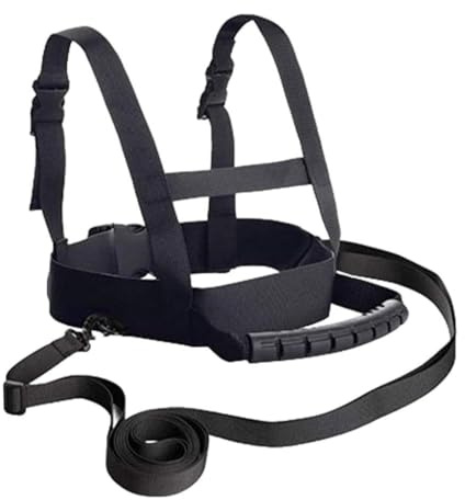 Zxpjkyu Tracolla per Imbracatura da per Bambini con Guinzaglio di E Maniglia Un Aiuto per L'apprendimento del Controllo della velocità, Nero