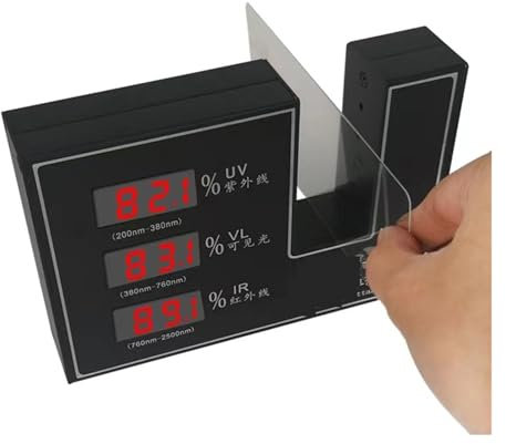 YXZKJZJ Testeur de Film Solaire 3 en 1 LH-206, mesureur de Transmittance Optique, mesureur de Teinte de Transmission, Instrument de Mesure de la lumière Calibrage Automatique