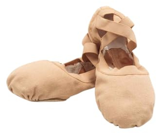 Etoile PRO Elastic S0621L per Bloch Scarpe da Mezza Punta in Tela con Elastici Sport Danza Classica Ballerina Relax Saggio Prova Spettacolo Collo Piede Ballo Insegnante (Light Sand Pianta C, 4)