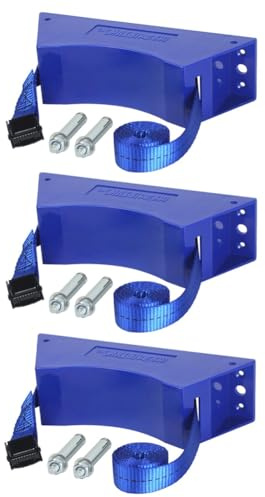 Geieold Multi-Pack Propane Cylinder Holder with Wall Bracket, Safety Band, and Screws Included, Set of 3