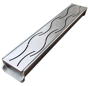 Commercial Drainage Channel Cover, Slim Landscape Grate for Efficient Water Drainage in Garden, Patio, Yard, Garage