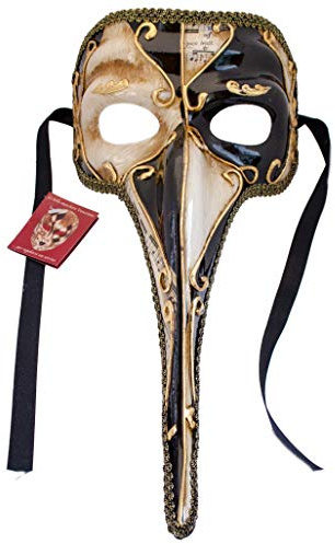 Handgefertigte Masquerade Ballmaske Gesichtsmaske Lange Nase Fashing Party Karneval Herren