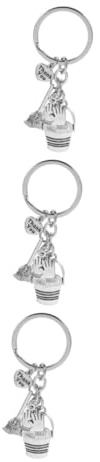FOMIYES 3pcs Housekeeping Appreciation Keychain with Bucket Broom and Work Gloves Charm Thank You Keyring for Cleaning Staff Lightweight Multifunctional Janitorial Gift