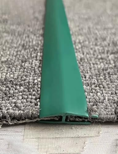 Übergangsband für Teppichkante, PVC-Übergangsleiste zum Verbinden von Fugen zwischen Boden und Teppich, für Zuhause, Büro oder Hotel (Grün, 5 m/195 Zoll)