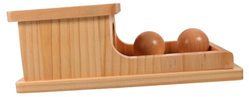 HONITANO Caja de Madera para Bolas para Lanzar Juguete Sensorial Educativo de Desarrollo Motriz y Coordinación Mano- Infantil Seguro y Suave para Bebés y Peques
