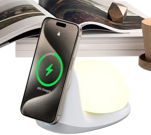 Carina luce notturna – Lumaca Magnetica Senza Fili Illuminazione Stazione di Ricarica Rapida per Telefono – Da Notte Portatile Base di Ricarica | Per Ufficio Casa Camera Da Camera Da