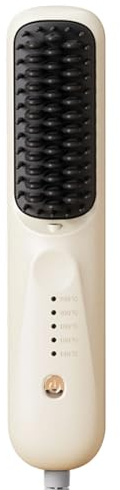 Hair Straightener Brush – 5-Mode Heating Styling Tool | Anti-Scalding Hair Styler and Curling Brush | Suitable for Long Short Fine Thin Hairs | Portable Hairs Straightener for Home Apartment Dorm