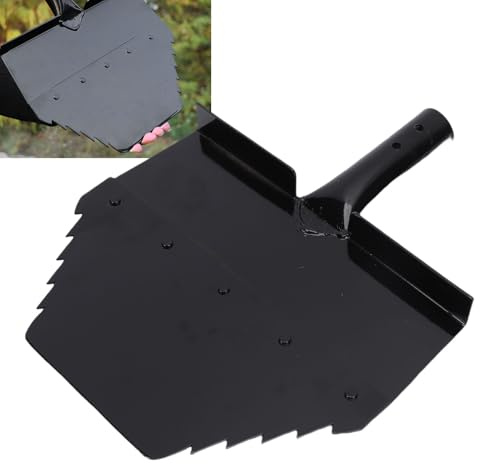 Aoaoy Pala per Pulizia Giardino, Raschietto per Ghiaccio per Pavimenti in Acciaio Ispessito con Denti Trapezoidali da 25 Cm, Pala da Esterno per Muro da Giardino, Rimozione Neve,