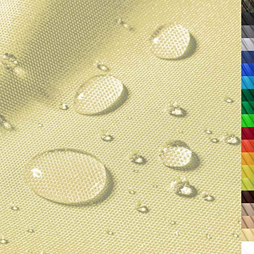 1buy3 – wasserdichter Polyesterstoff “Monaco” mit 12.000mm Wassersäule für Zelte, Abdeckplanen, Bezüge, Outdoorbekleidung – Meterware mit 160cm Breite – reißfest & pflegeleicht (Farbe 02 / Hellbeige)
