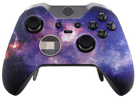 eXtremeRate Coque Avant,Boîtier Housse de Remplacement pour Xbox One Elite Manette Contrôleur Modèle 1698-Galaxie Nébuleuse