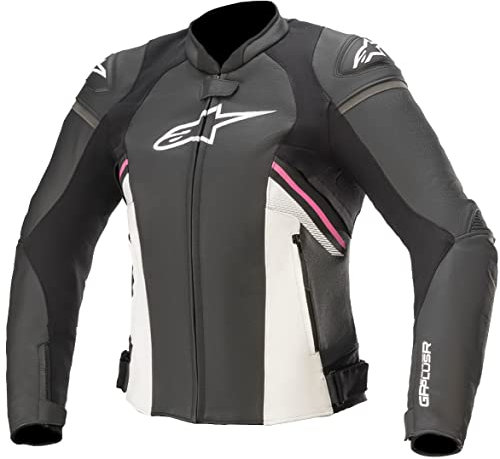 Alpinestars Stella GP Plus R V3 Damen Motorrad Lederjacke Schwarz/Weiß/Pink 42