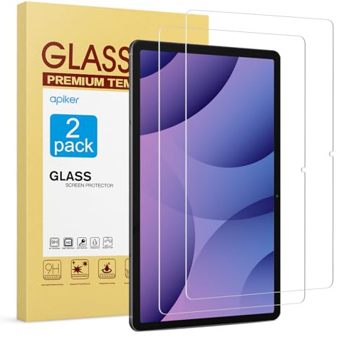 apiker [2-Pack] Screen Protector for Samsung Galaxy Tab S10 Plus/S9 Plus/S9 FE Plus/S7 FE 5G/S8 Plus 12.4 inch, 9H Tempered Glass with S Pen & Case Compatible