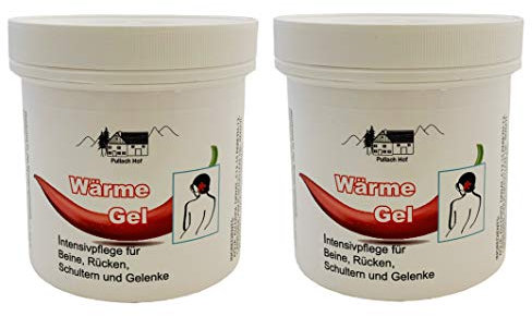 Iloda® 2x 250ml Wärme Gel vom Pullach Hof, Wärmegel, Wärmebalsam, Wärmesalbe, Intensivpflege für Beine, Rücken, Schultern und Gelenke