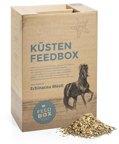 STRÖH Küsten Echinacea Müsli Pferd (27kg) • Pferdemüsli zur Stärkung des Immunsystems • Futter bei Atemwegsproblemen • Mit vielen Vitaminen & Spurenelementen