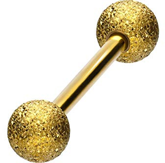 PIERCINGLINE Chirurgenstahl Barbell | DIAMANTOPTIK | Piercing Stab Brust Intim Ohr Zunge | Größen & Farbauswahl