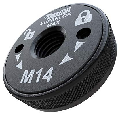 1 x SabreCut GRNSCA 46mm M14 Schnellwechsel-Hochleistungs-Winkelschleifer mit Sicherungsmutter aus schwarzem Phosphat