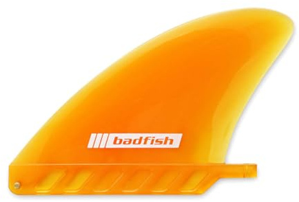 Badfish 4.5 Soft Flex Center SUP Fin |Standard Longboard fin Box Compatible | Stand Up Paddling Fin | Ideal for River Running |Flexible
