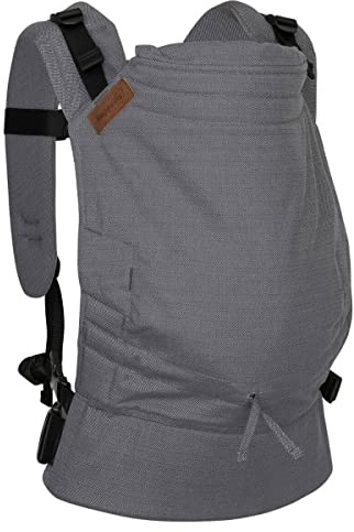 Hoppediz Buckle Babytrage ab Geburt für Neugeborene, Lanzarote | Ergonomische Vollschnallentrage mit gepolsterten H-Trägern – mitwachsend 3,5–20 kg, inkl. Anleitung