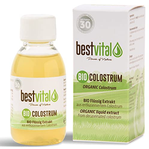 BIO Colostrum Liquid (125 ml) - 100% reine Erstmilch aus DE & AT - laktosereduziert - flüssige Form - deutsches BIO-Siegel