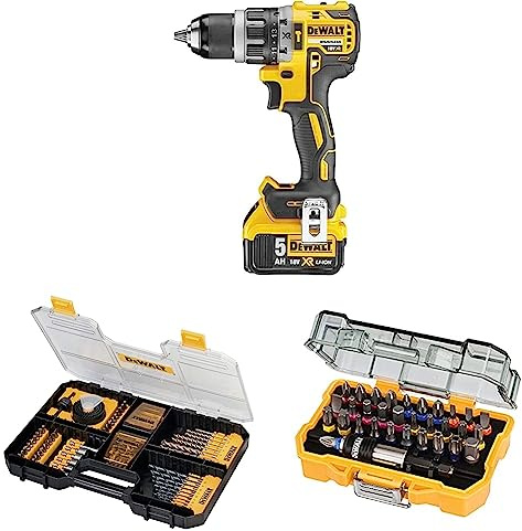 DeWalt Akku-Schlagbohrschrauber & TSTAK Universalset/MaxiSet & 32-tlg. Schrauberbit-Set