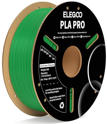 ELEGOO PLA PRO 3D Printer Filament 1.75mm Green 1KG
