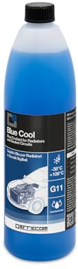 ERRECOM Blue Cool, Konzentrierte Blaue Kühlerflüssigkeit -30°C/+107°C, Frostschutzmittel G11 mit NAP Free-Inhibitorpaket, 1 Liter