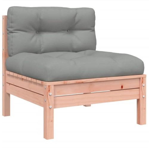 vidaXL Gartensofa ohne Armlehnen, Modular Sofa mit Kissen, Gartensessel mit Lattenrost, Relaxsessel Lounge Sessel Gartenmöbel, Massivholz Douglasie