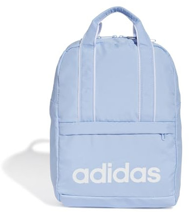 adidas Women's LINEAR ESSENTIALS BACKPACK, Glow Blue/White, One Size