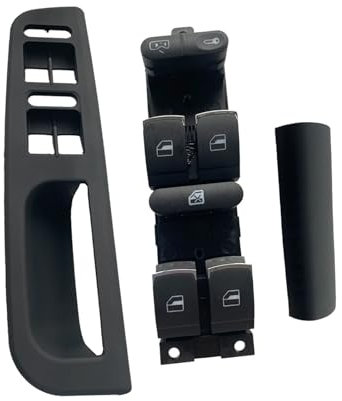 SHENGG Neue Fensterheberschalter Chrom Button Panel Frame Trim for 1J4959857 3B1867171 (Color : 1 Set-3PCS)