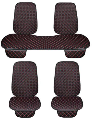 Susy Shop Universal-Sitzbezug für Auto, Schutz für Vorder- und Rücksitze, Comfort Kissen für den Innenbereich, Schutz der Sitzfläche + Rückenlehne (LS026 – Rot)